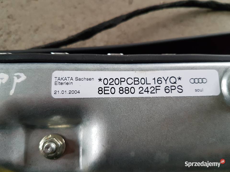 AUDI A4 B6 PODUSZKA FOTELA LEWA PRAWA AIR BAG Turek