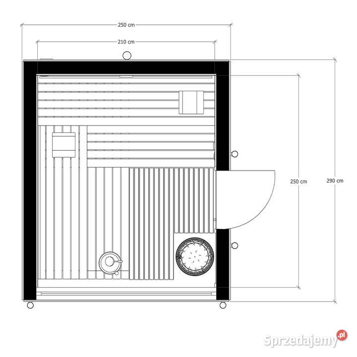 Sauna ogrodowa Bjorn 250 x 290 Bielsko-Biała