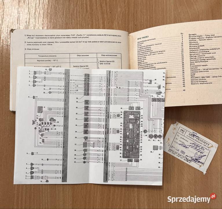 Instrukcja obsługi samochodu FSO Polonez 1980r Poradniki, albumy i reportaże Grudziądz