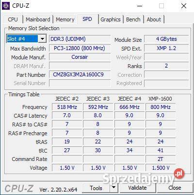 Corsair Vengeance DDR3 12GB 3x4GB 1600MHz CL9 Opole