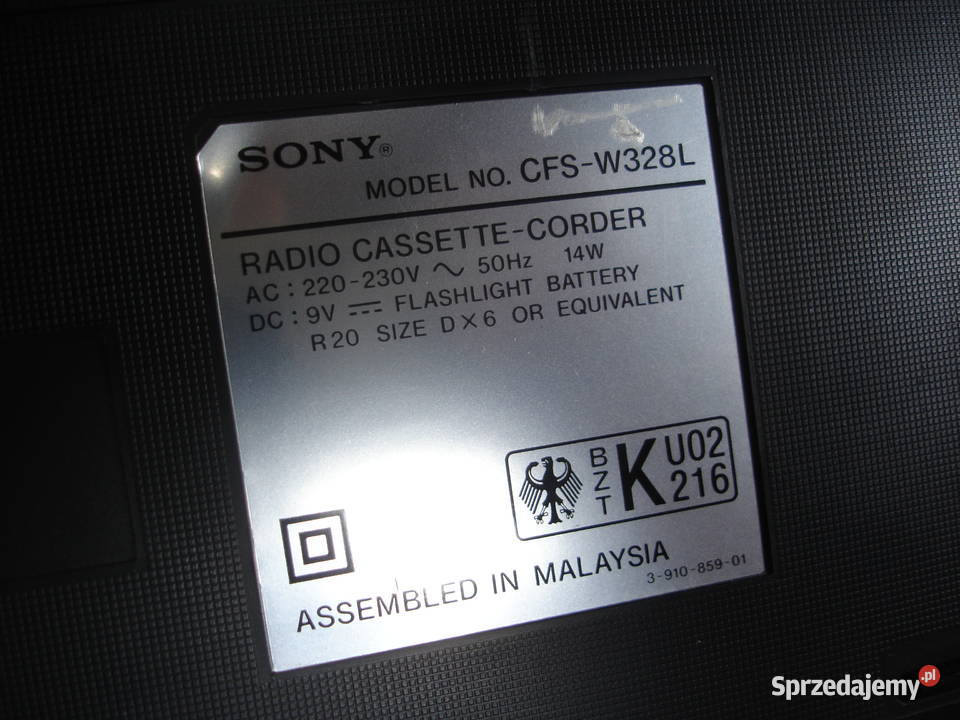 Radiomagnetofon SONY CFSW328L Zielona Góra