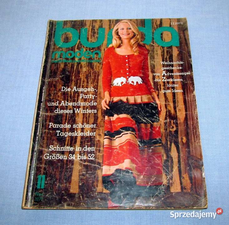 Burda Moden 111971 magazyn mody wykroje Vintage