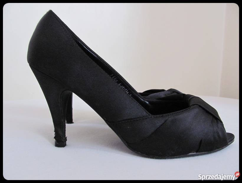 Czarne czółenka rozmiar 39 wkładka skórzana 25 Płock