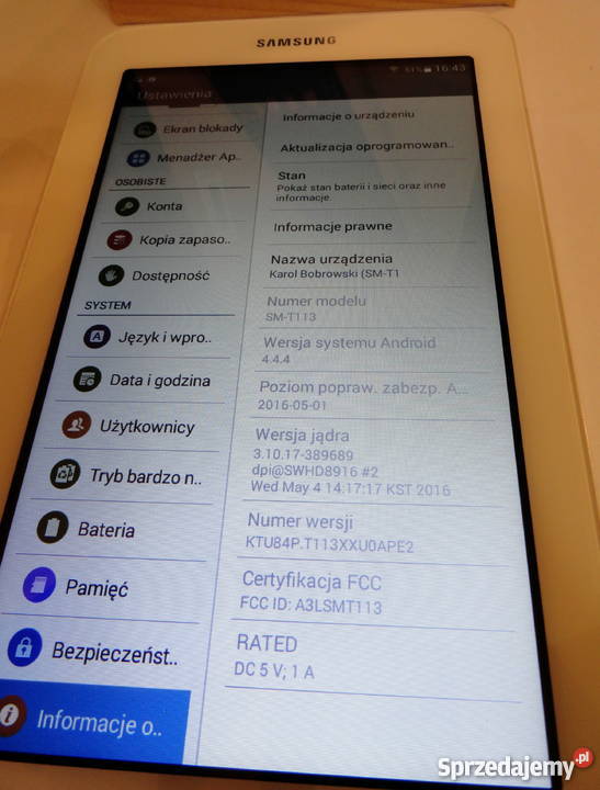 SAMSUNG GALAXY TAB 3 LITE T113 7 GW Lombard Tablety i palmtopy Kościan