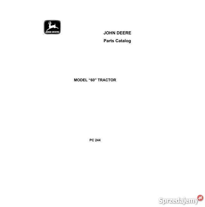 JOHN DEERE 6062 katalog czesci ciagnik wysylka Rolnictwo Kielce