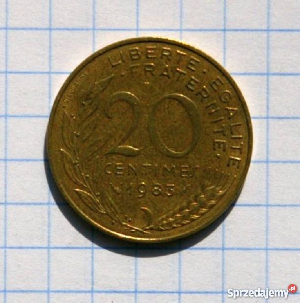 20 CENTIMES 1983 FRANCJA Piszczac