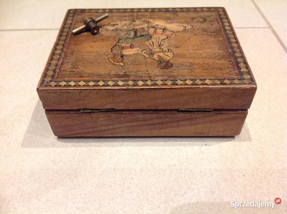 Stara Szkatułka z Pozytywką Sygnowana Nowa Sól