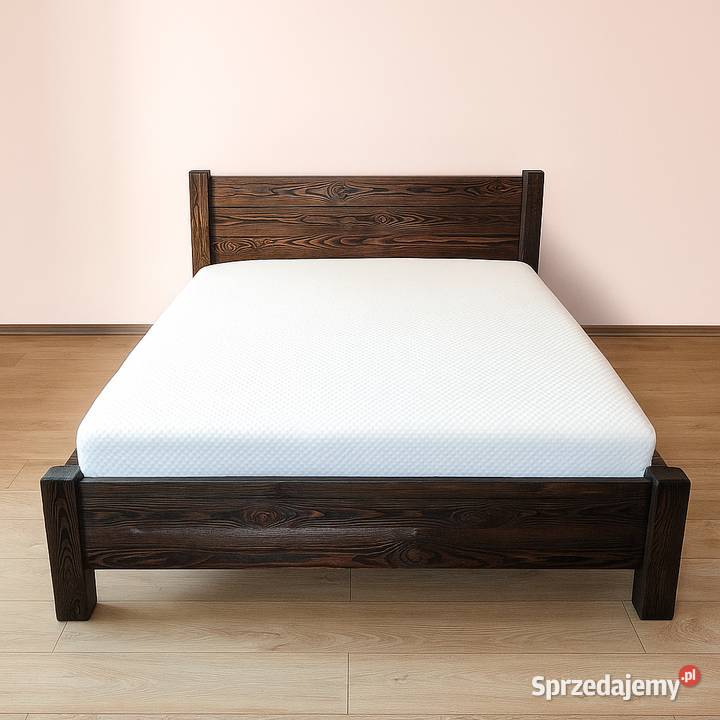 Nowe postarzane szczotkowane łóżko 140x200 Łóżka Nisko