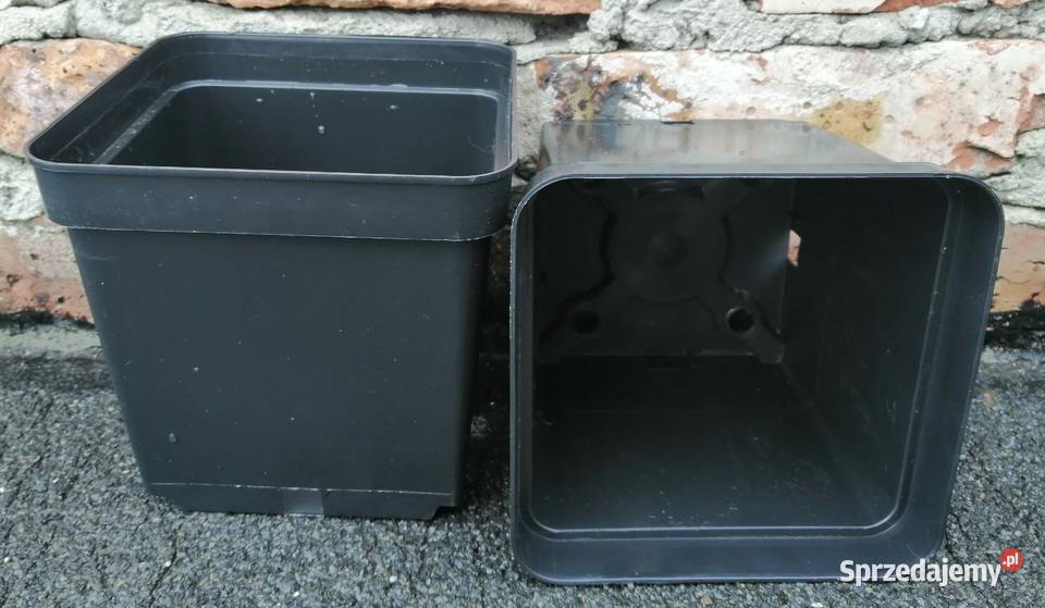 Doniczki produkcyjne P16 16x16x16 kwadratowe 3 L śląskie