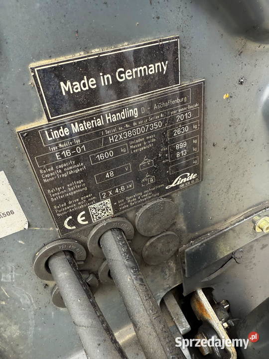 wózek widłowy elektryczny LINDE E16 1600 315m Działoszyn