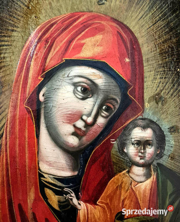 Ikona Matka Boża Kazańska XIX wiek 0091 Warszawa