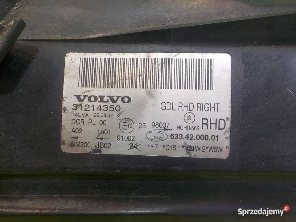 VOLVO XC70 II V70 III 07r KOMBI XENON lampa Lampy przednie Suków