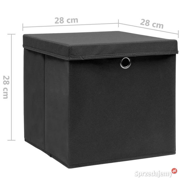 Pudełka z pokrywami 10 28x28x28 czarne WM325190 Warszawa sprzedam