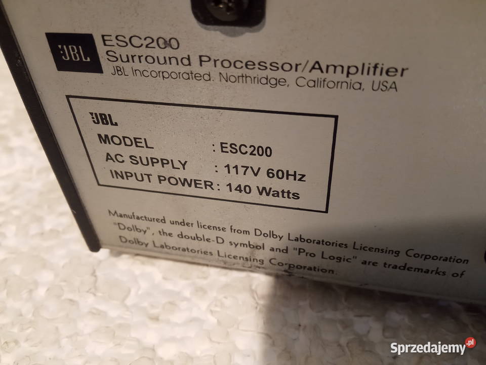 JBL ESC200 komplet z pilotem i transformatorem Poznań sprzedam