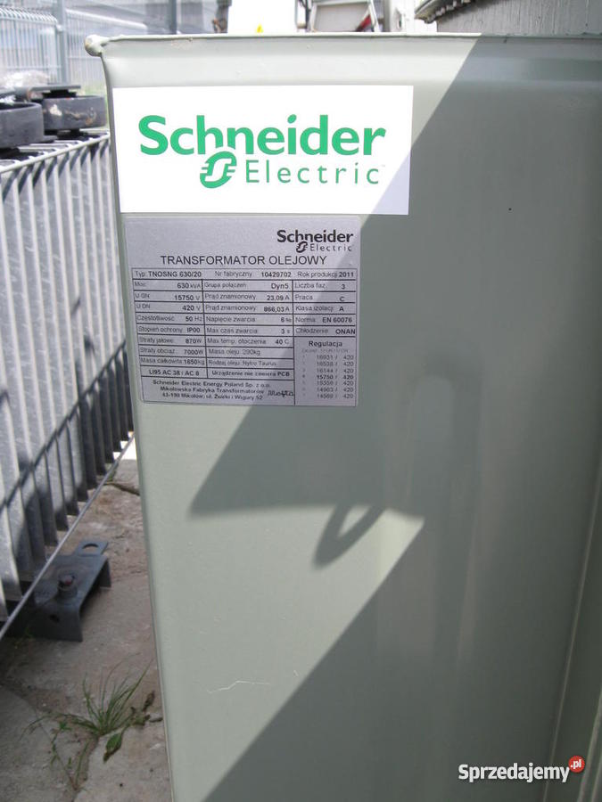 transformator olejowy górniczy 630 kVA20 pomorskie Gdańsk
