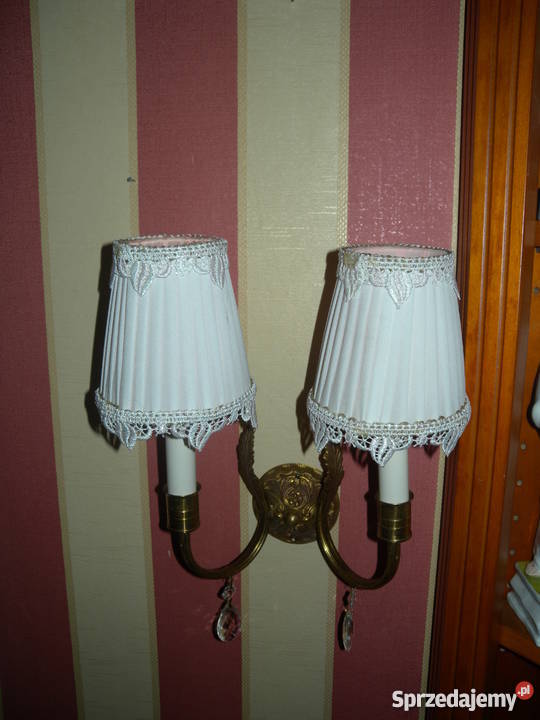 Kinkiet mosiężny podwójny Katowice