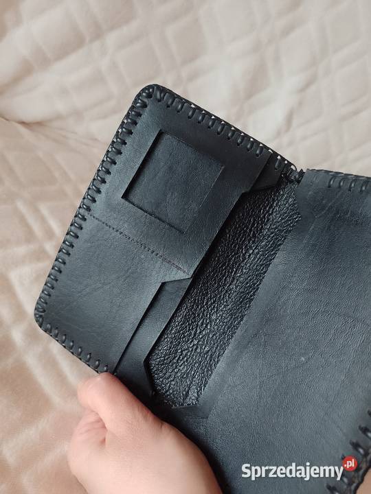 Real LeatherBrązowy Skórzany portfel z Londynu Kraków