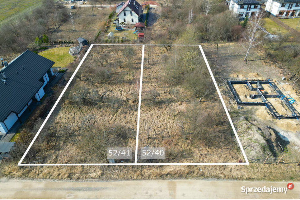 DWIE DZIAŁKI BUDOWLANE Z MPZP I WSZYSTKIMI Sprzedaż