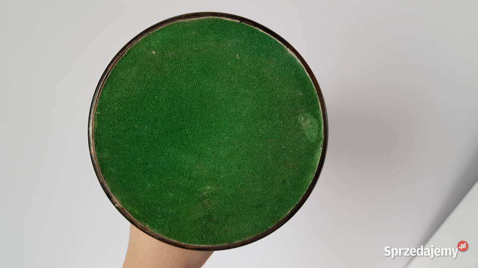 Platerowany miedziany świecznik lichtarz Dąbrowa Górnicza