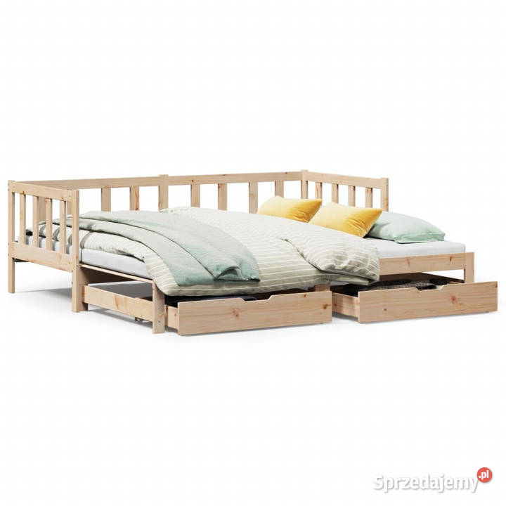 Sofa rozsuwana z szufladami bez materaca 90x200 mazowieckie Warszawa
