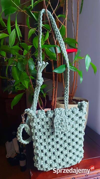 Torebka handmade w kolorze jasnej oliwki Białystok