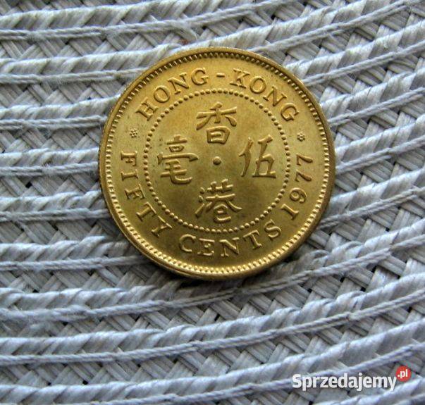 Hongkong 20 Centów 1977r Ładna Kalisz