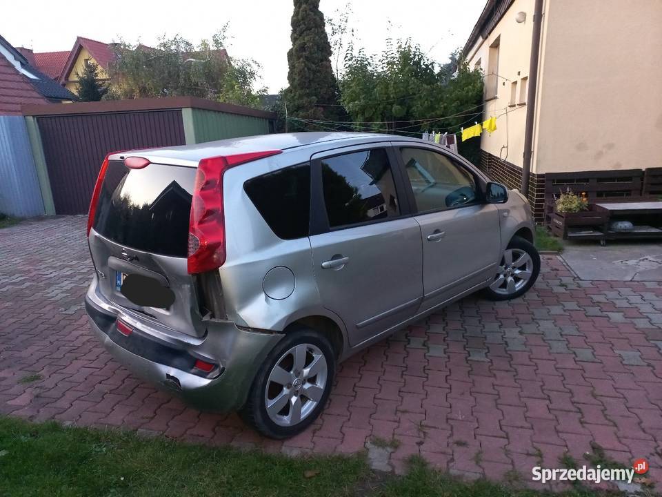 Nissan Note 16 uszkodzony tył dolnośląskie Wrocław