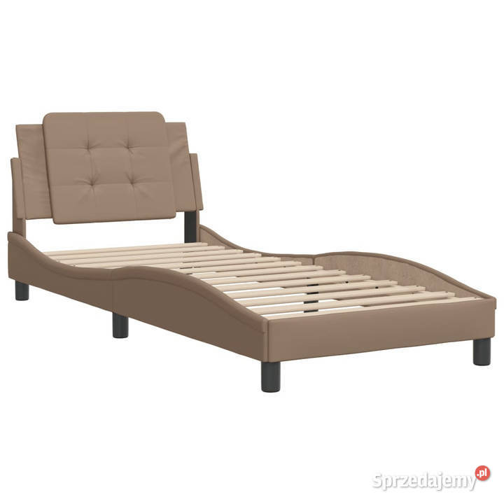 Rama łóżka z zagłówkiem cappuccino sztuczna 85cm Warszawa