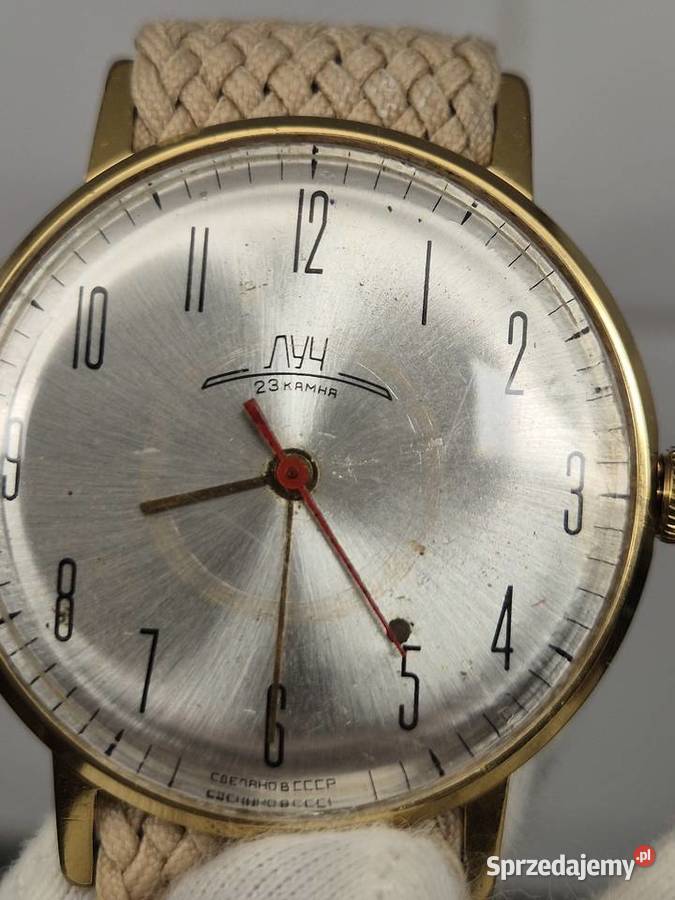 Zegarek złocony Łucz slim garniturowiec Chorzów sprzedam