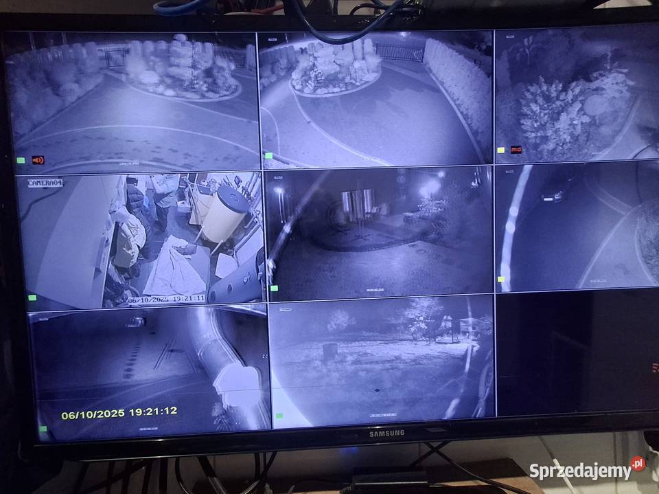 Monitoring 8 kamer caly zestaw Sieradz