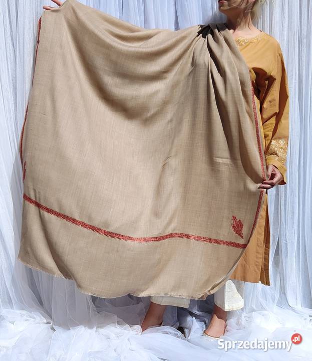 Szal orientalny indyjski haftowany haft paisley Uniseks Szczecin