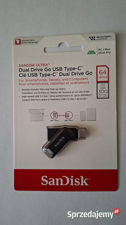 SanDisk Ultra Dual Drive Go USB TypeC 64 Gb 300 sprzedam