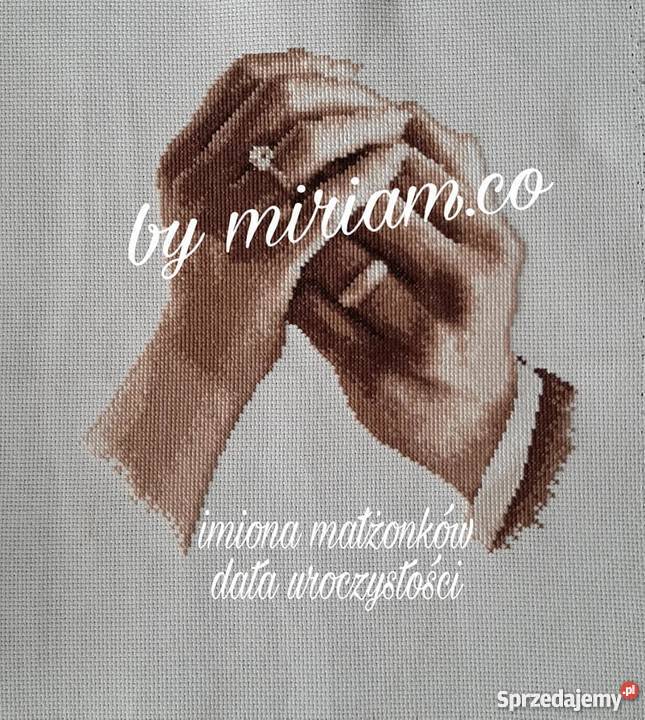 pamiatka slubu wesela haft obrazek Czerwionka-Leszczyny