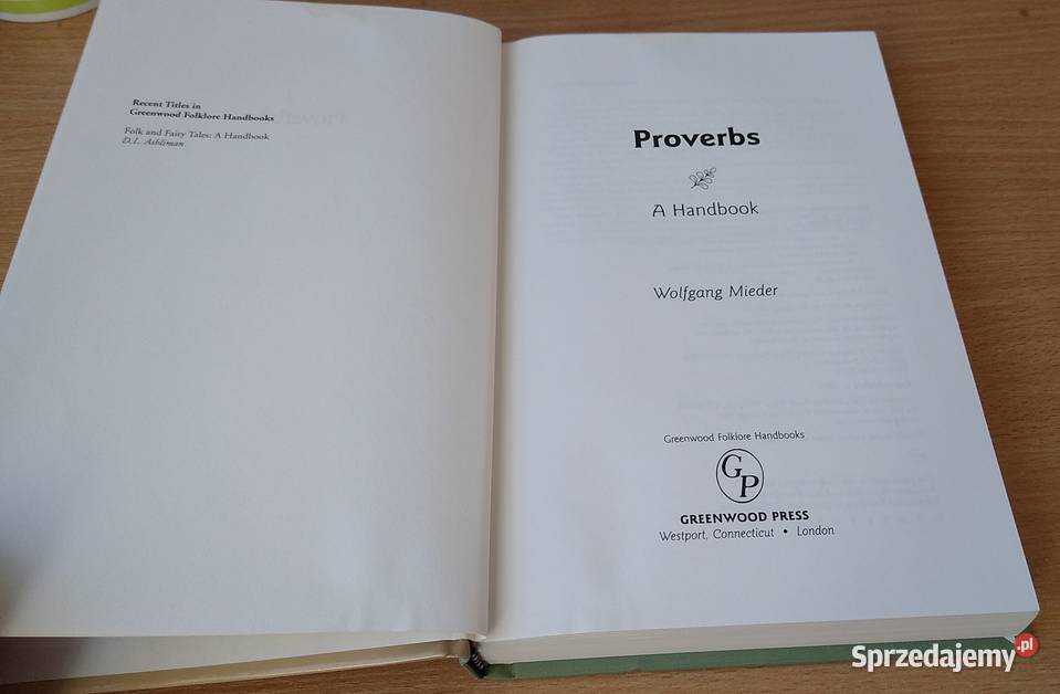 Proverbs a handbook Wolfgang Mieder Gdańsk