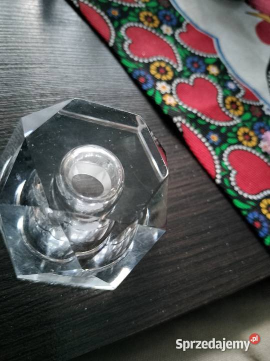 Dwa kryształowe świeczniki zestaw Choszczno sprzedam