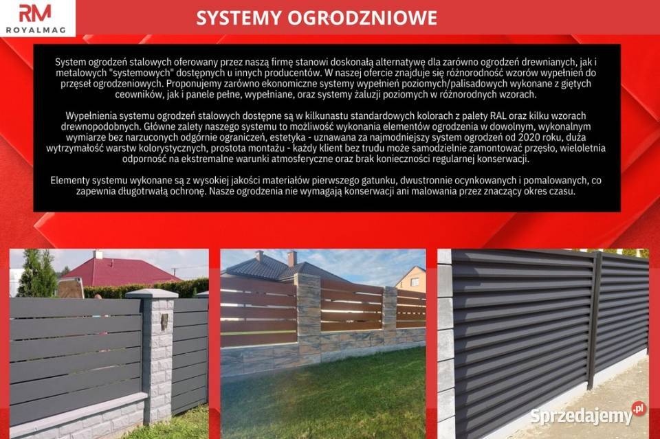 Panel ogrodzeniowy szerokość 20 Dębica