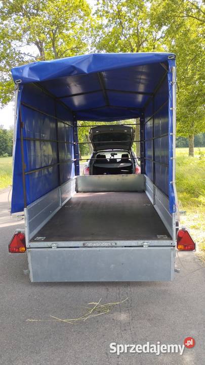 Rydwan dmc 750 przyczepka dwuosiowa towarowa Burtowe i plandeki