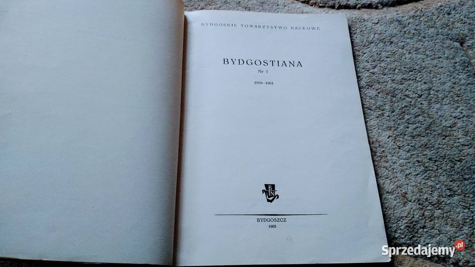 Bydgostiana 1 19591961 Bydgoskie Towarzystwo Gdańsk