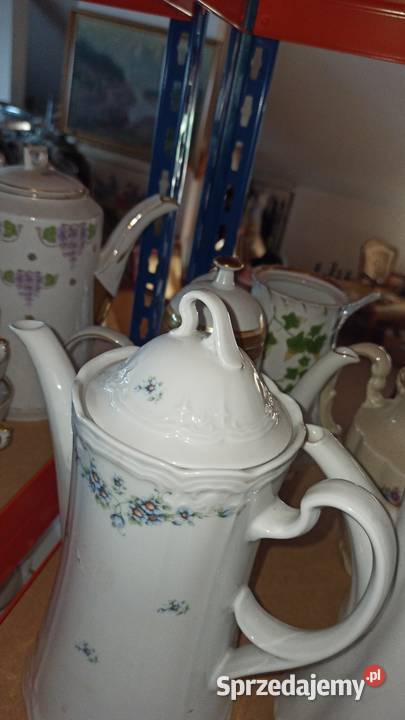 Dzbanek Seltmann Weiden Germany Biały niebieskie Gdańsk