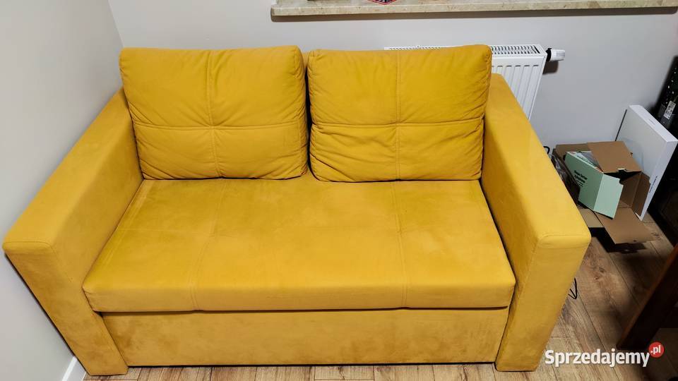 Sofa rozkładana żółta dwuosobowa BUNIO 3 III Nowa Sól sprzedam