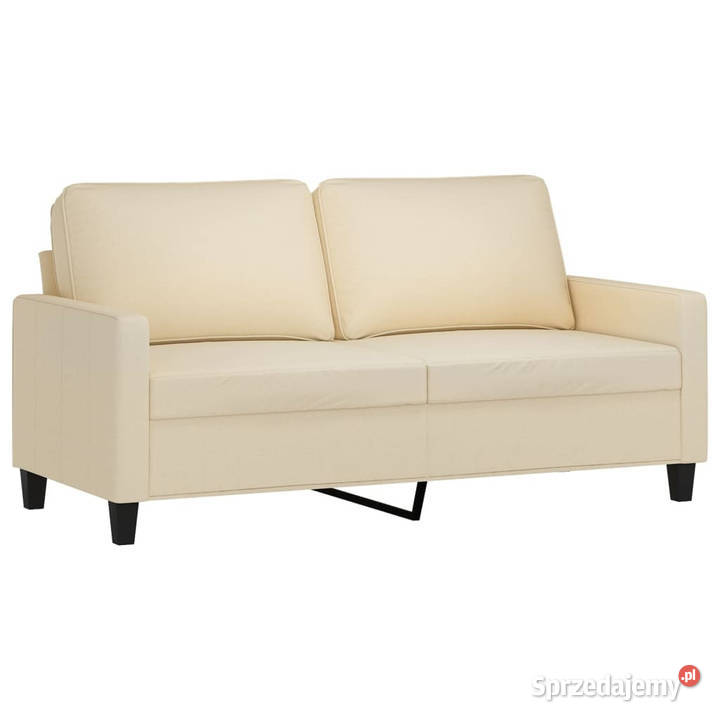 2osobowa sofa kremowa 140 tapicerowana tkaniną Warszawa