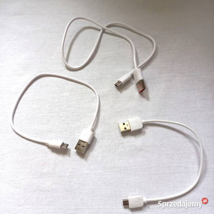 Kabel biały USBA USBC MicroUSB kpl3 NOWE Białystok