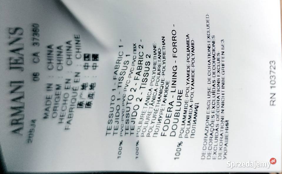 Torebka saszetka męska Armani jeans 20cm