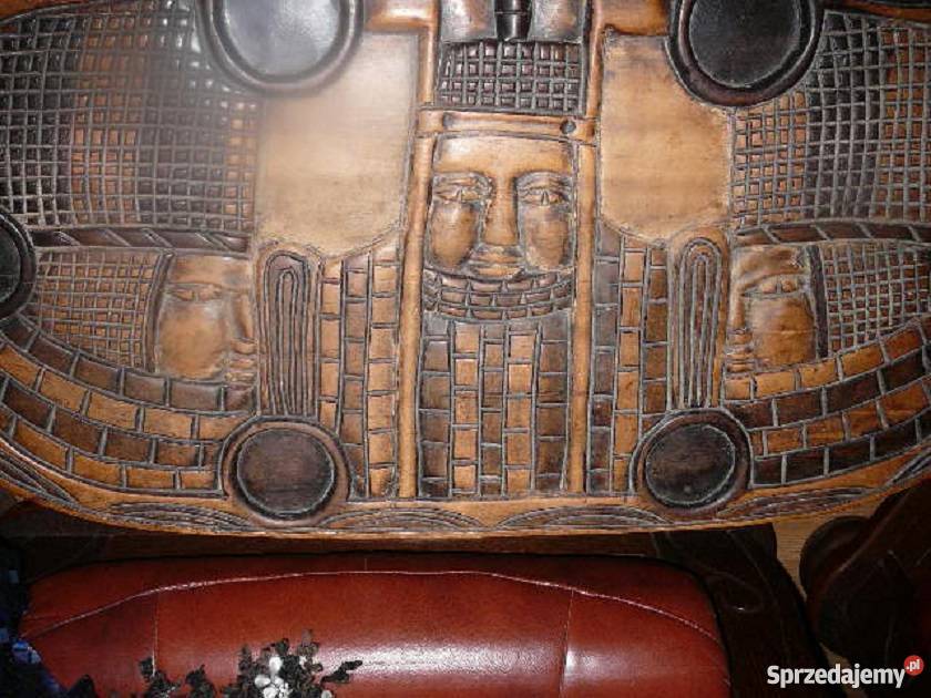 Ława rzeźbiona drewno słonie Afryka heban Dekoracje i ozdoby Wrocław