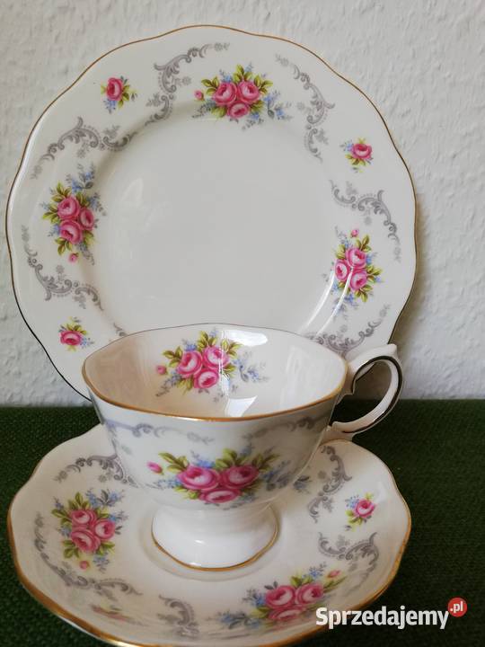 Porcelanowa filiżanka zestaw w róże Royal Kent Gorlice sprzedam