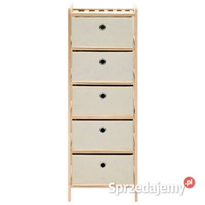 vidaXL Regał z 5 koszami z tkaniny drewno Warszawa