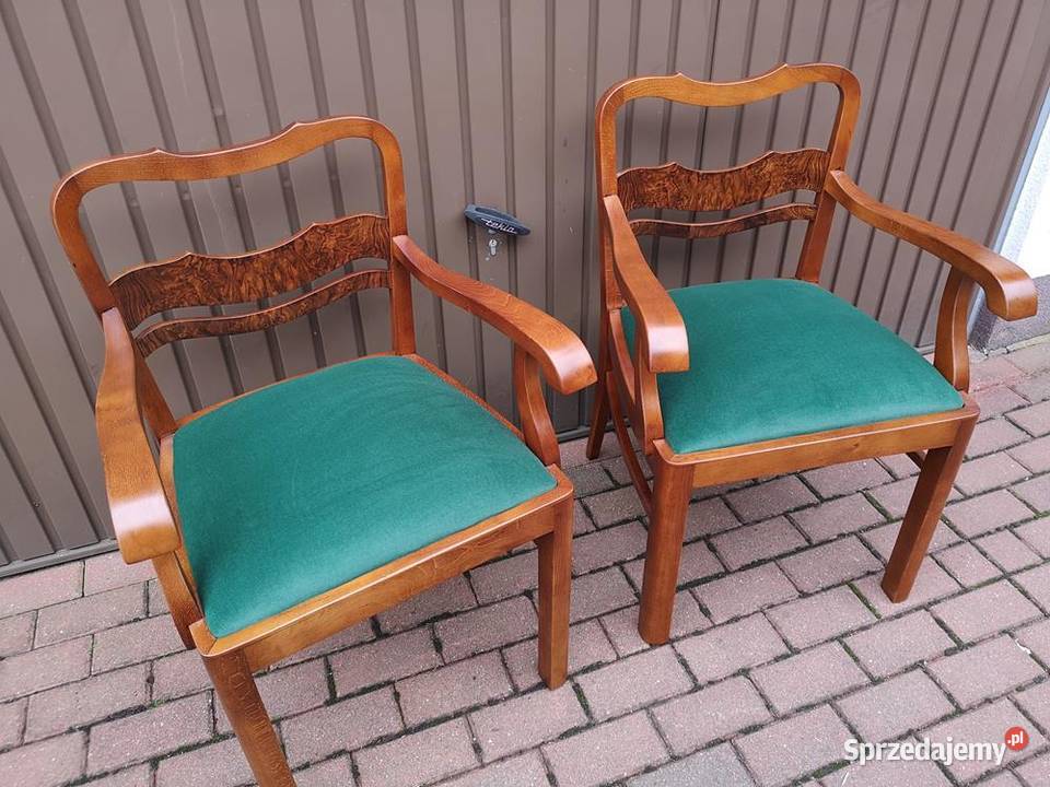 Stary Fotel Krzesło ARTDECO Gabinetowy Antyk Swarzędz