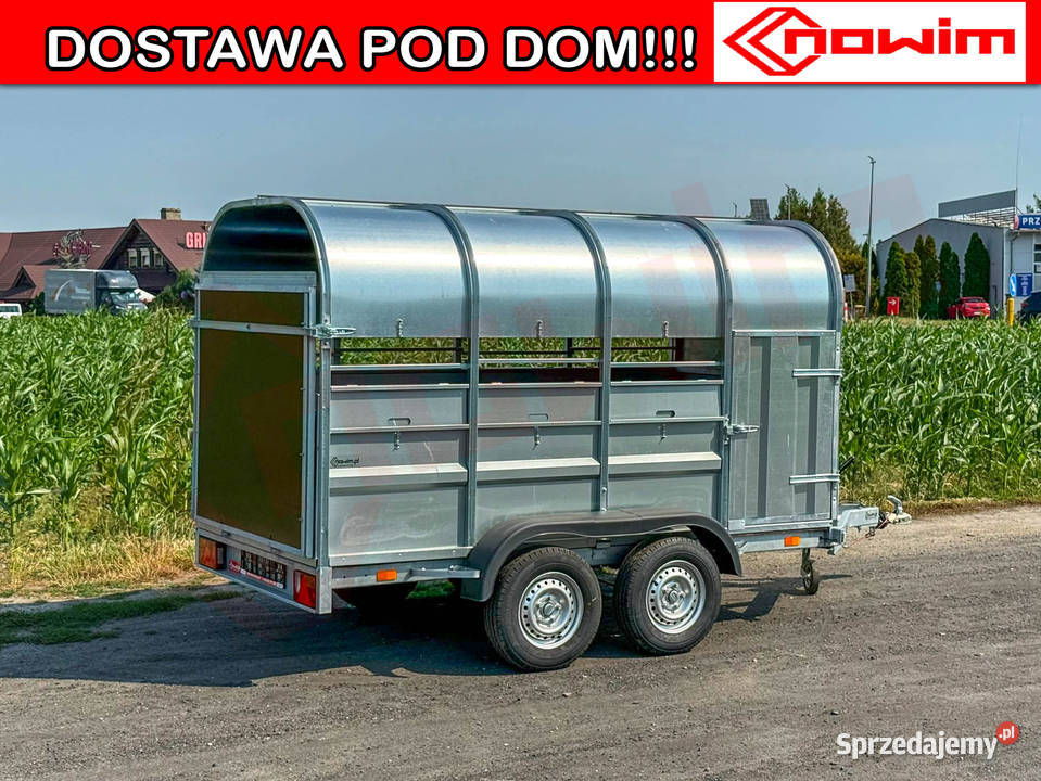 Przyczepa do zwierząt 2 osie byka owiec świń