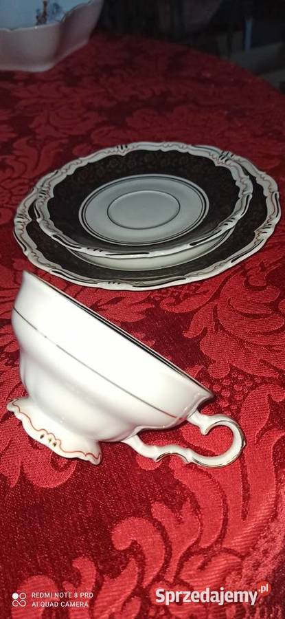 Filiżanka z talerzykiem deser Syg BG Kobalt Gdańsk