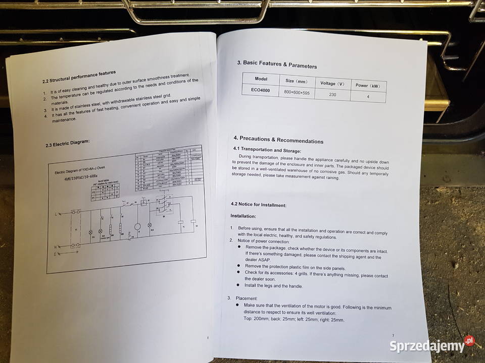 Piec gastronomiczny Koksborsen 4kw Miłoradz